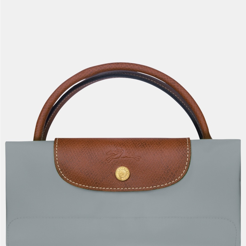 LONGCHAMP Le Pliage Original L 21” Travel Bag - Steel/Gold - NWT! - Picture 4 of 4